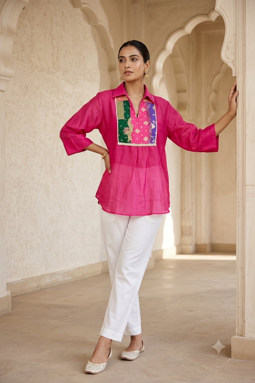 Dipawali Top- Pink