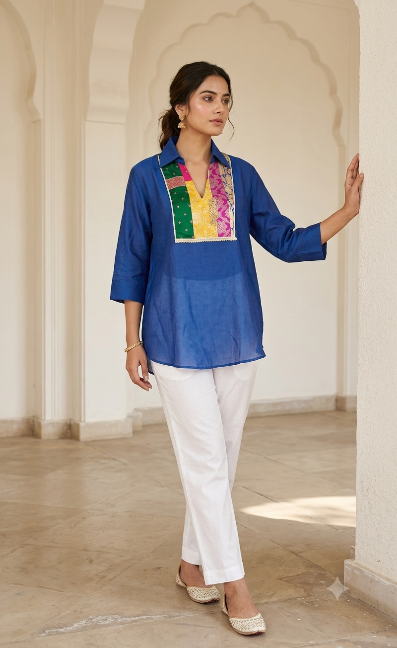 Dipawali Top- Blue