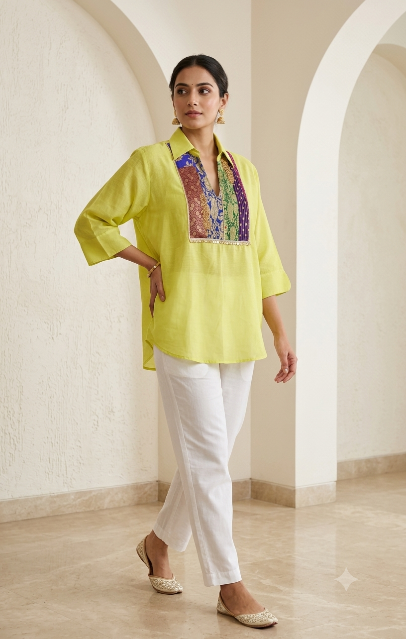 Dipawali Top- Yellow