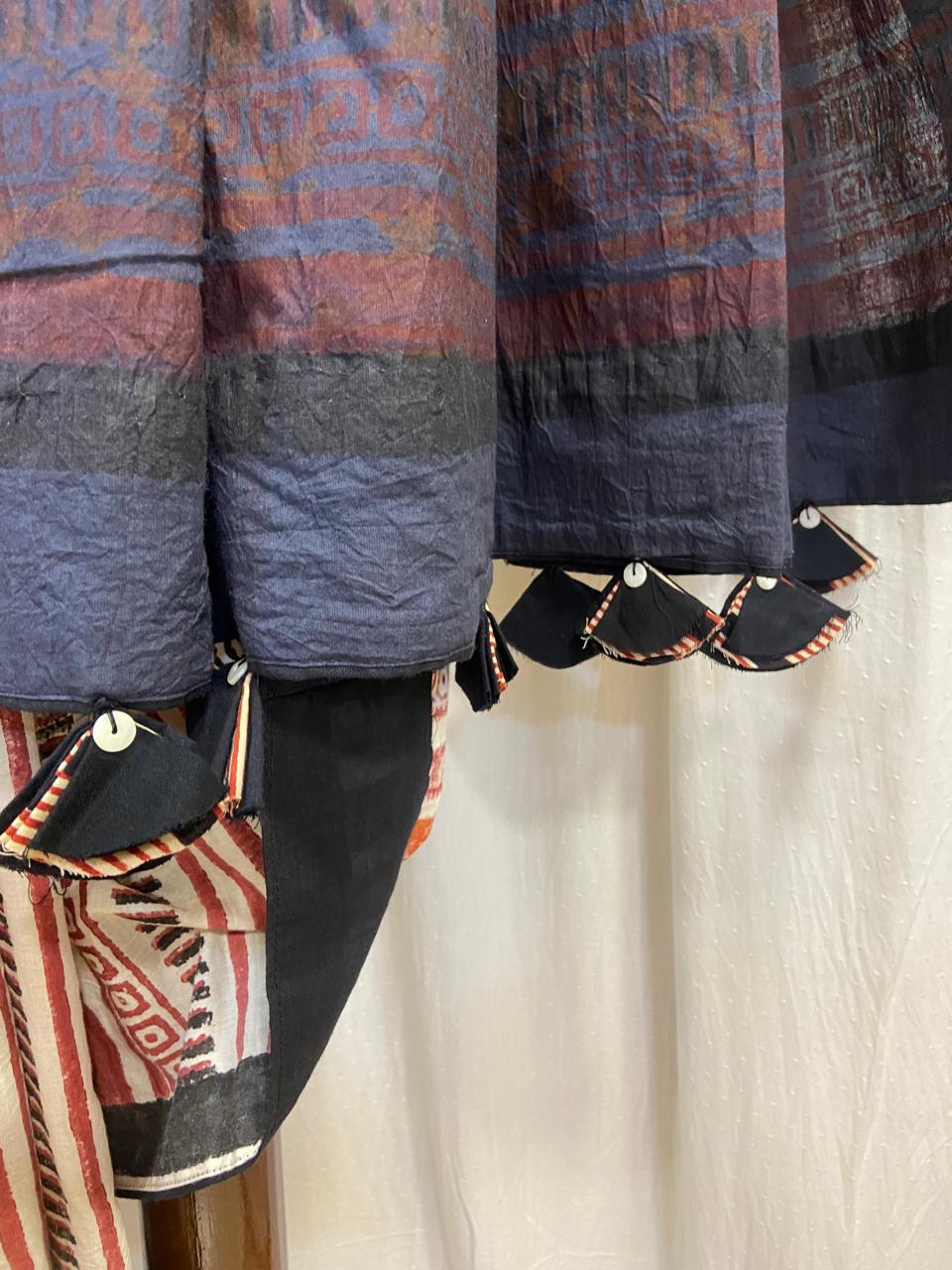 Cotton block printed saree