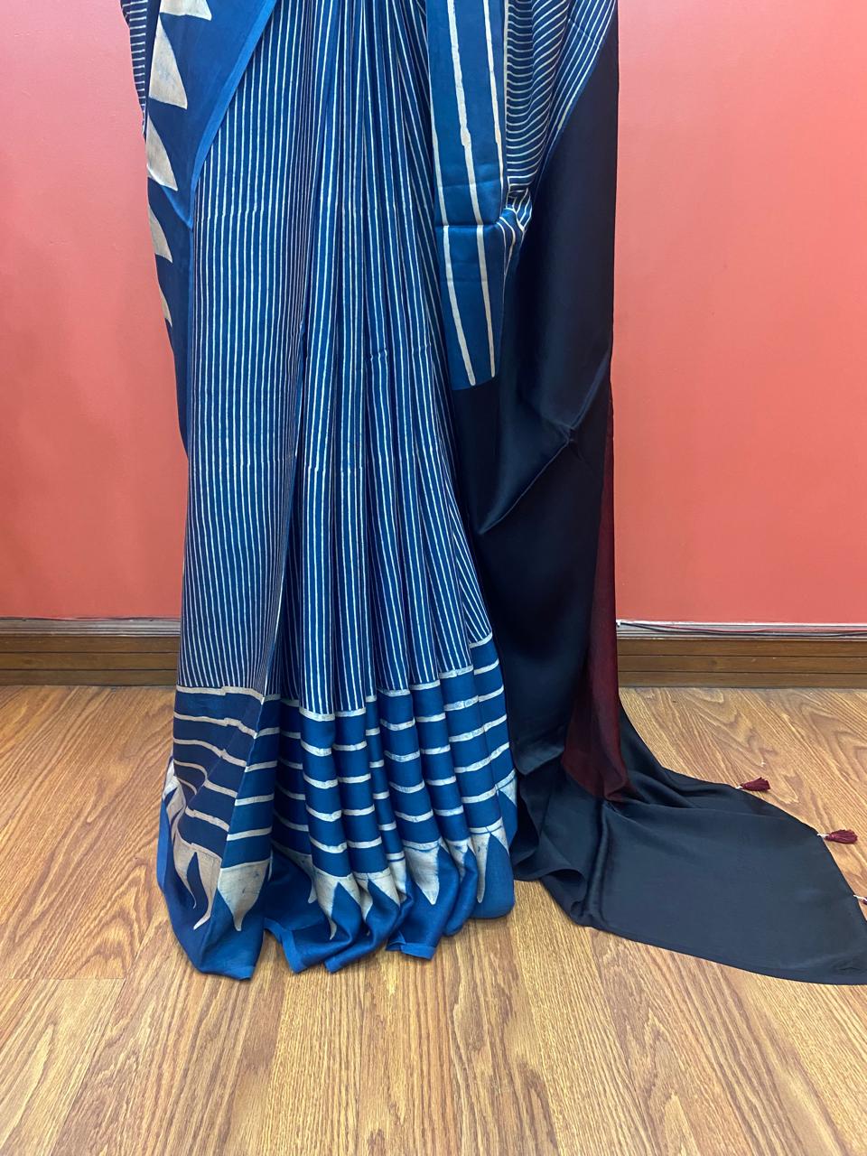 MODAL AJARAKH SAREE