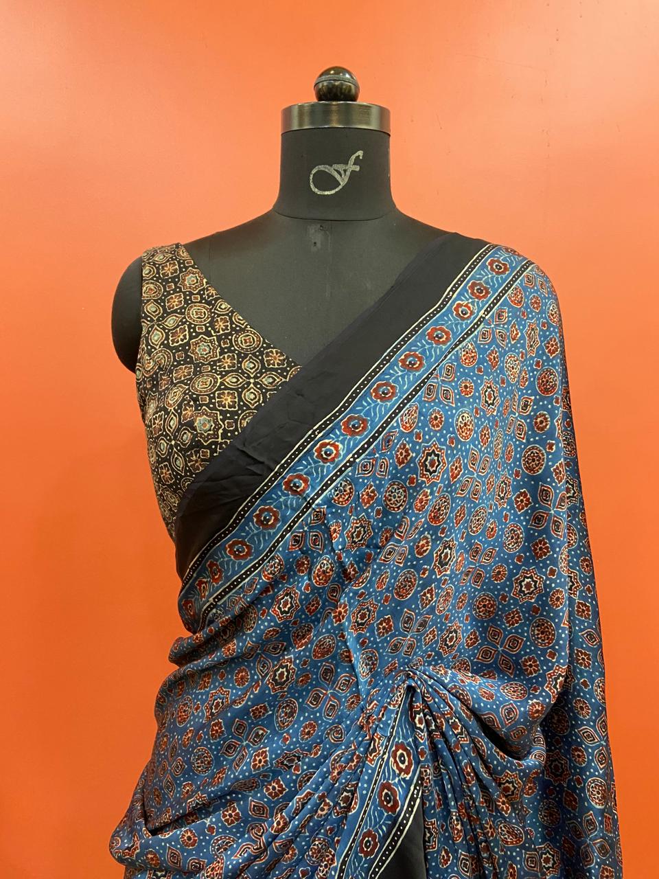 MODAL AJARAKH SAREE