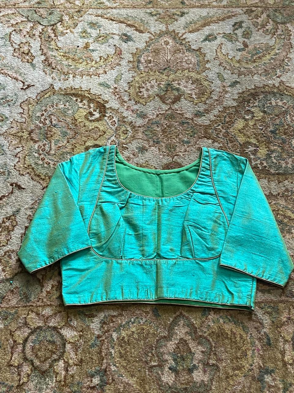 RAW SILK BLOUSE