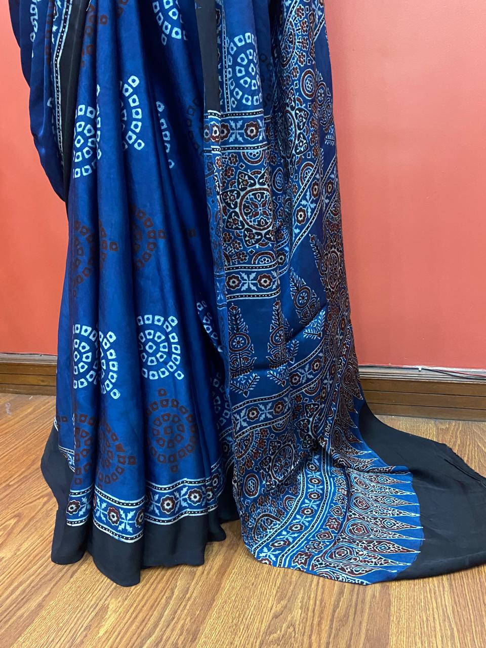 MODAL AJARAKH SAREE