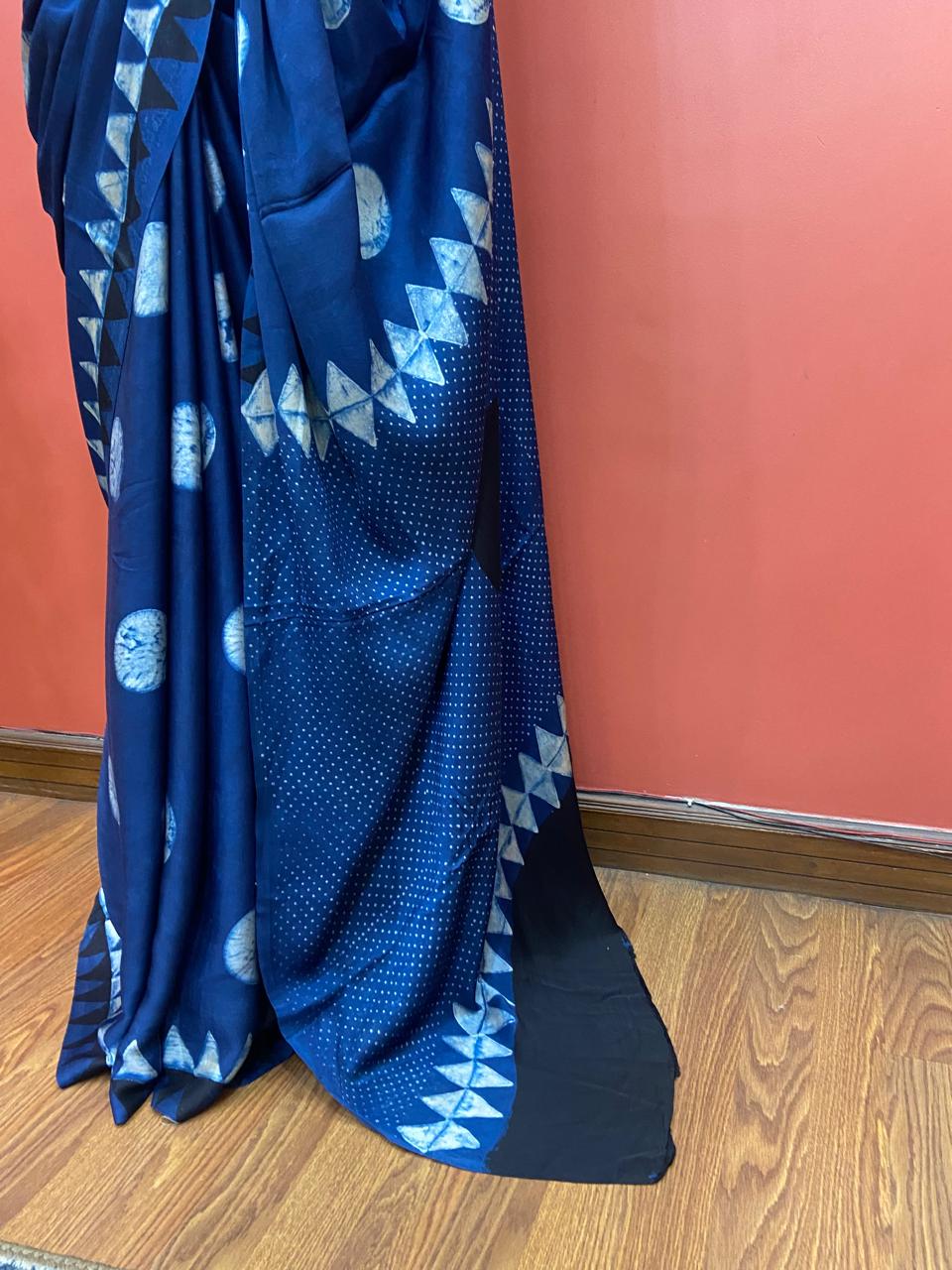 MODAL AJARAKH SAREE