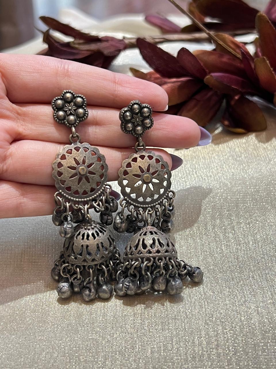 Oxidised Earring