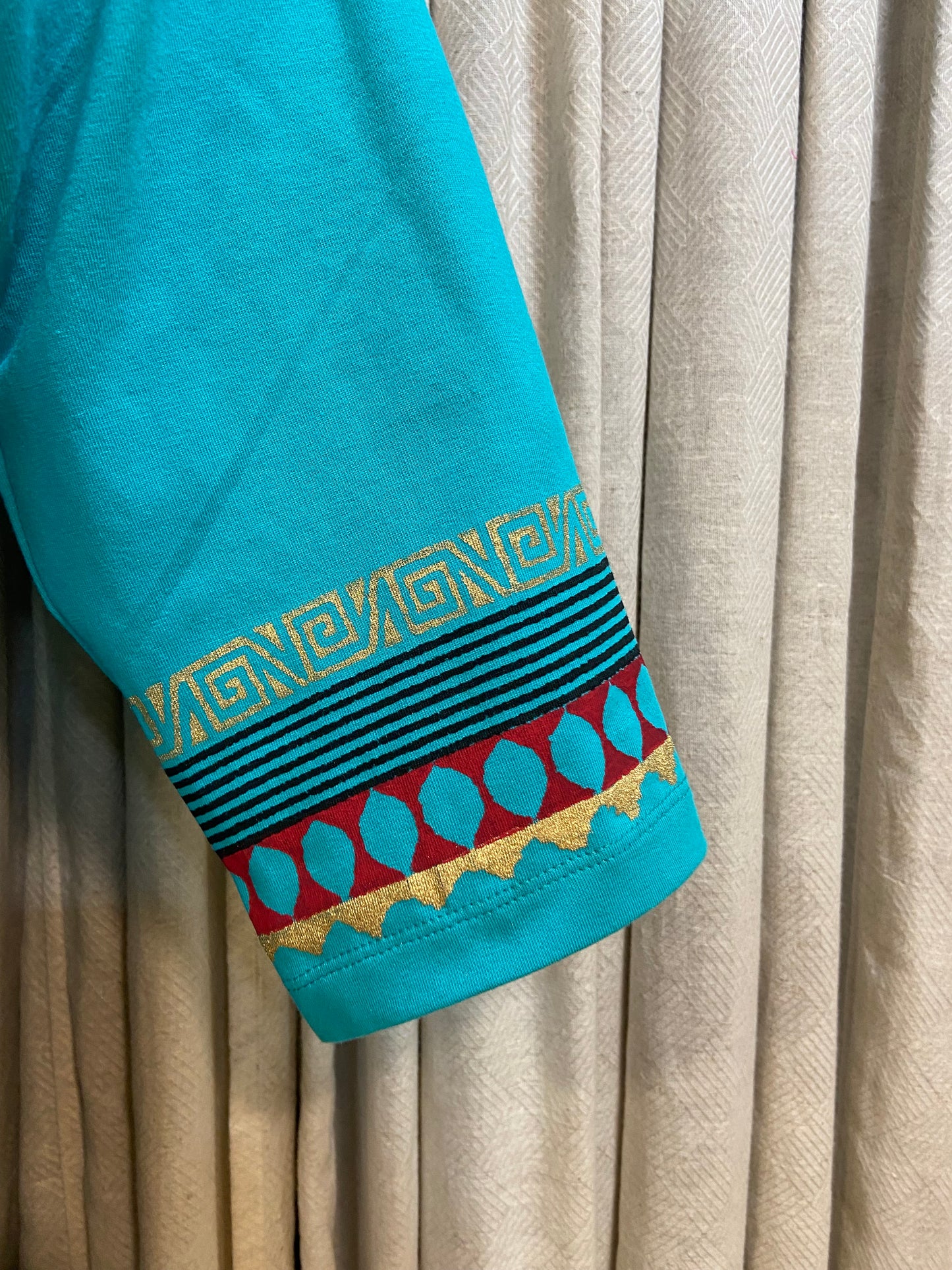 BLOCK PRINTED TSHIRT - MINT