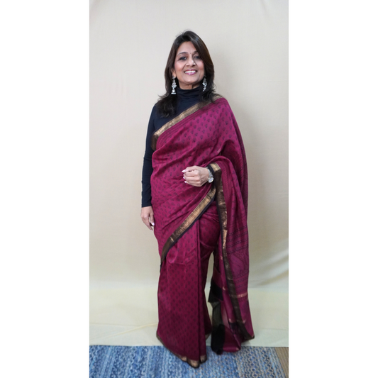 MAHESHWARI COTTON BAGH PRINTED SAREE
