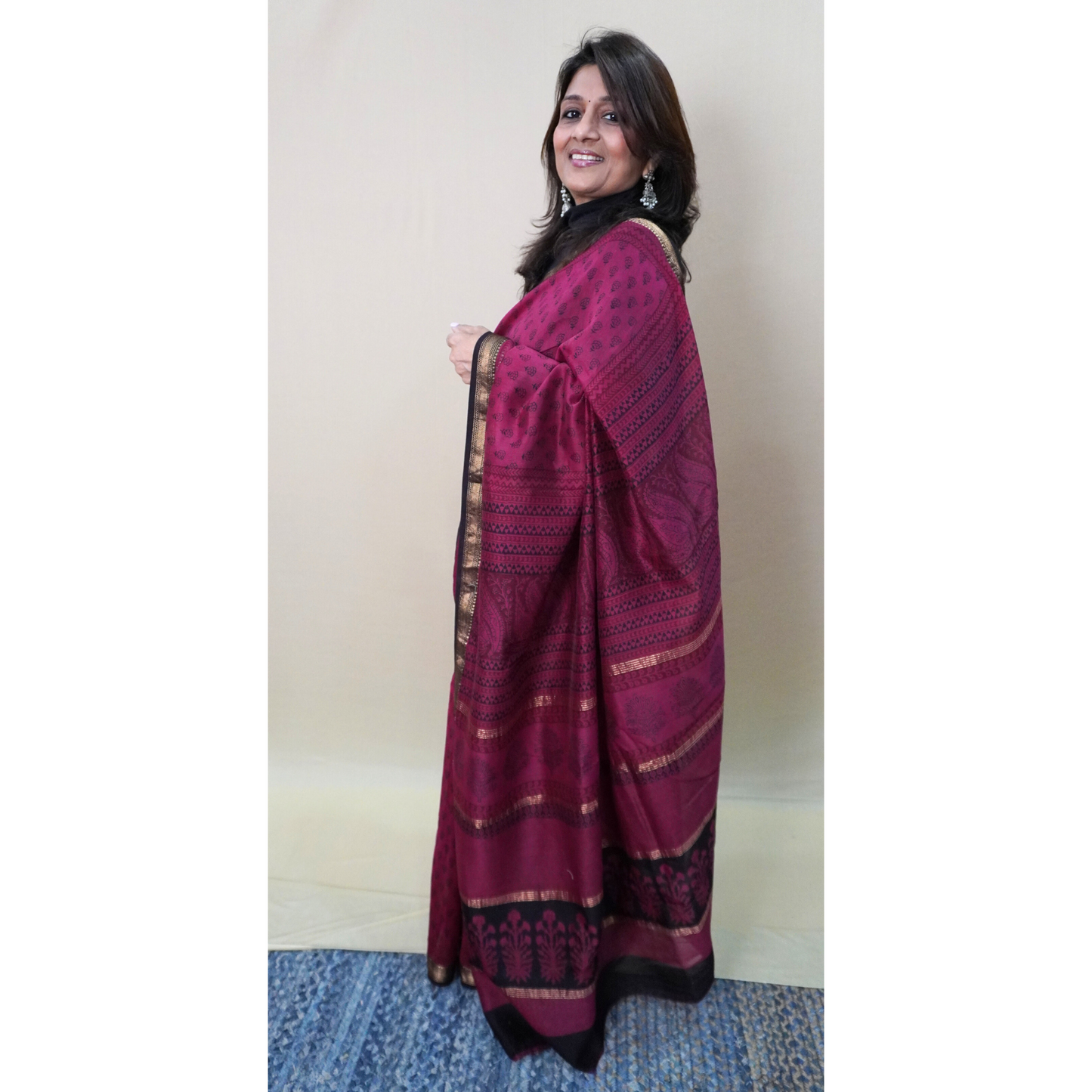 MAHESHWARI COTTON BAGH PRINTED SAREE