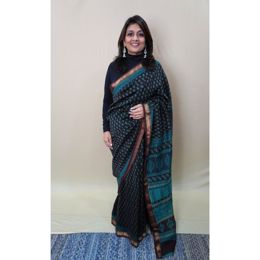 MAHESHWARI COTTON BAGH PRINTED SAREE