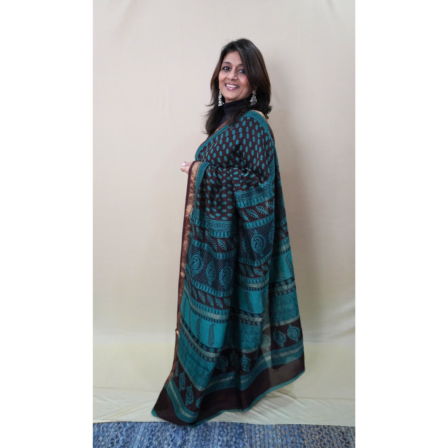 MAHESHWARI COTTON BAGH PRINTED SAREE