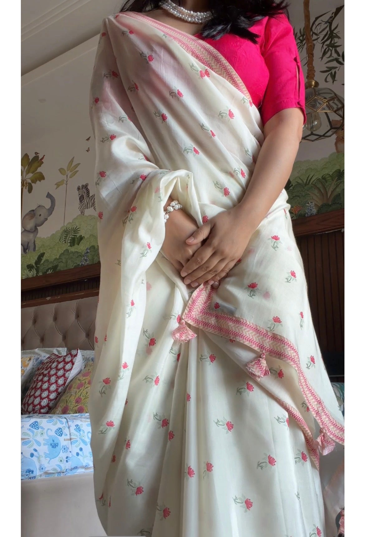 muslin saree