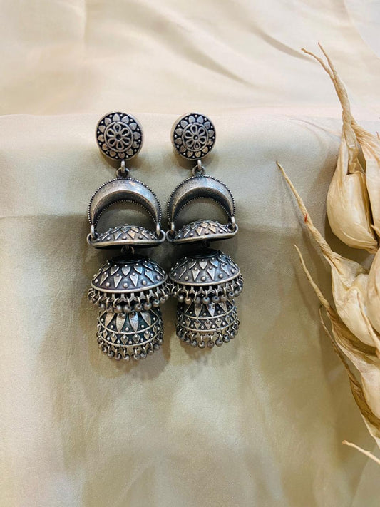 OXIDISED EARRING