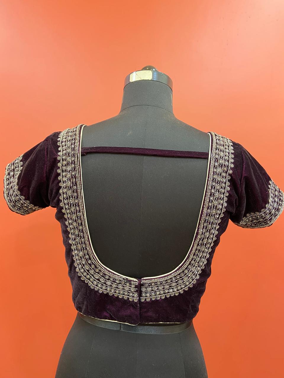 VELVET BLOUSE - WINE