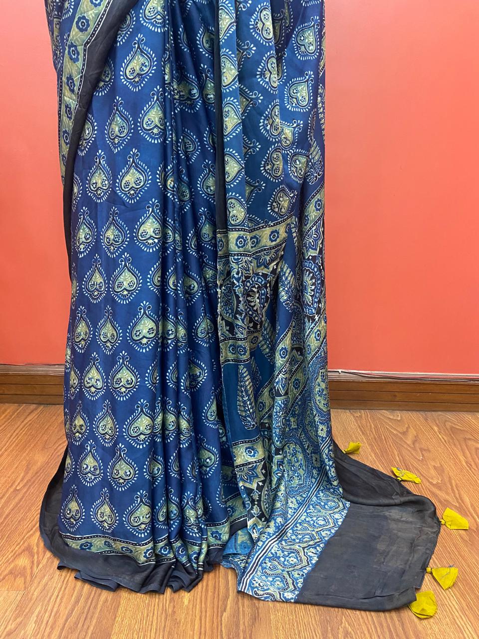 MODAL AJARAKH SAREE