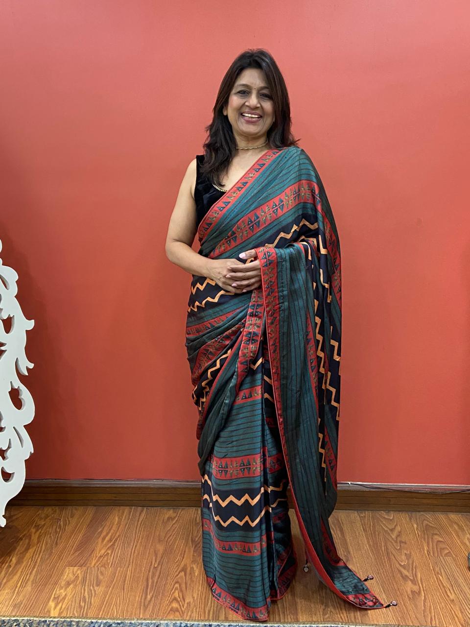 Printed Modal saree