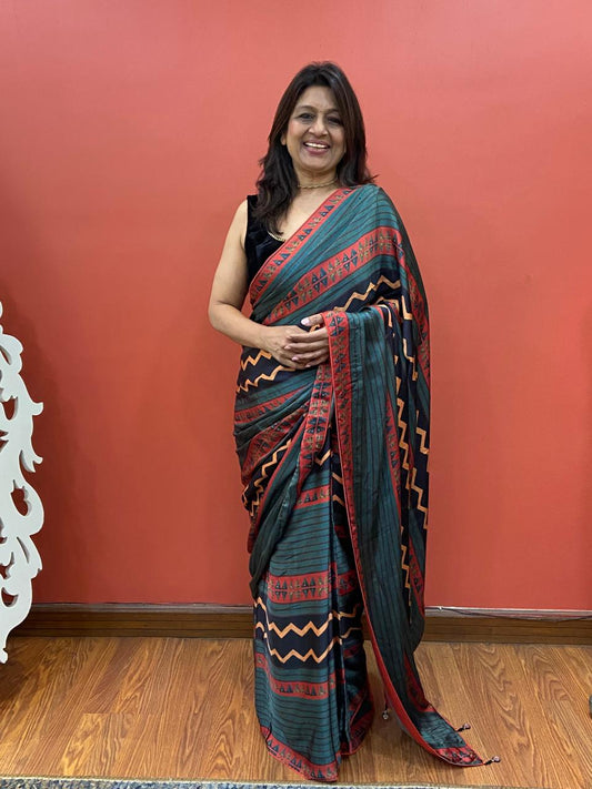 Printed Modal saree