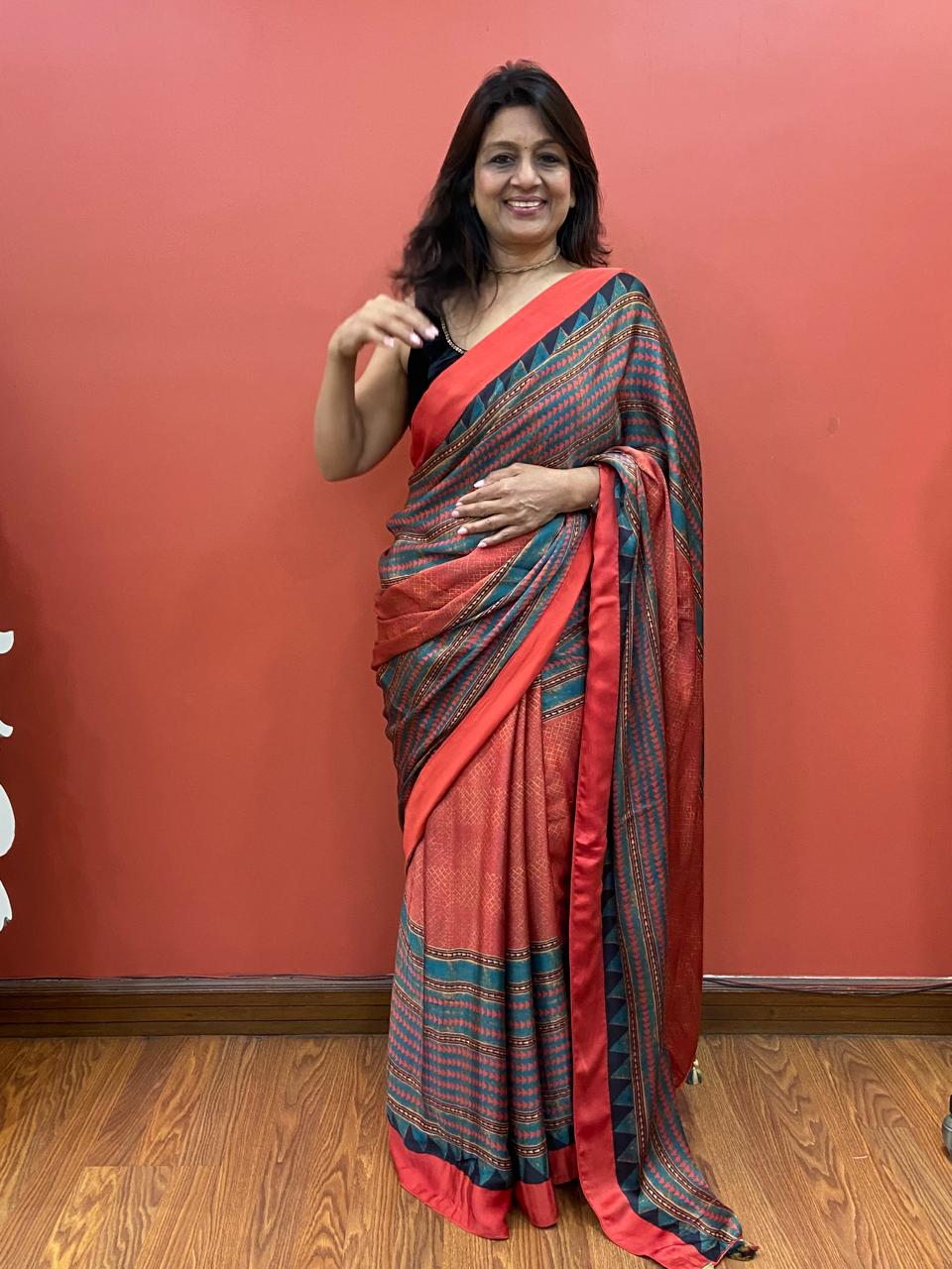 Printed Modal saree