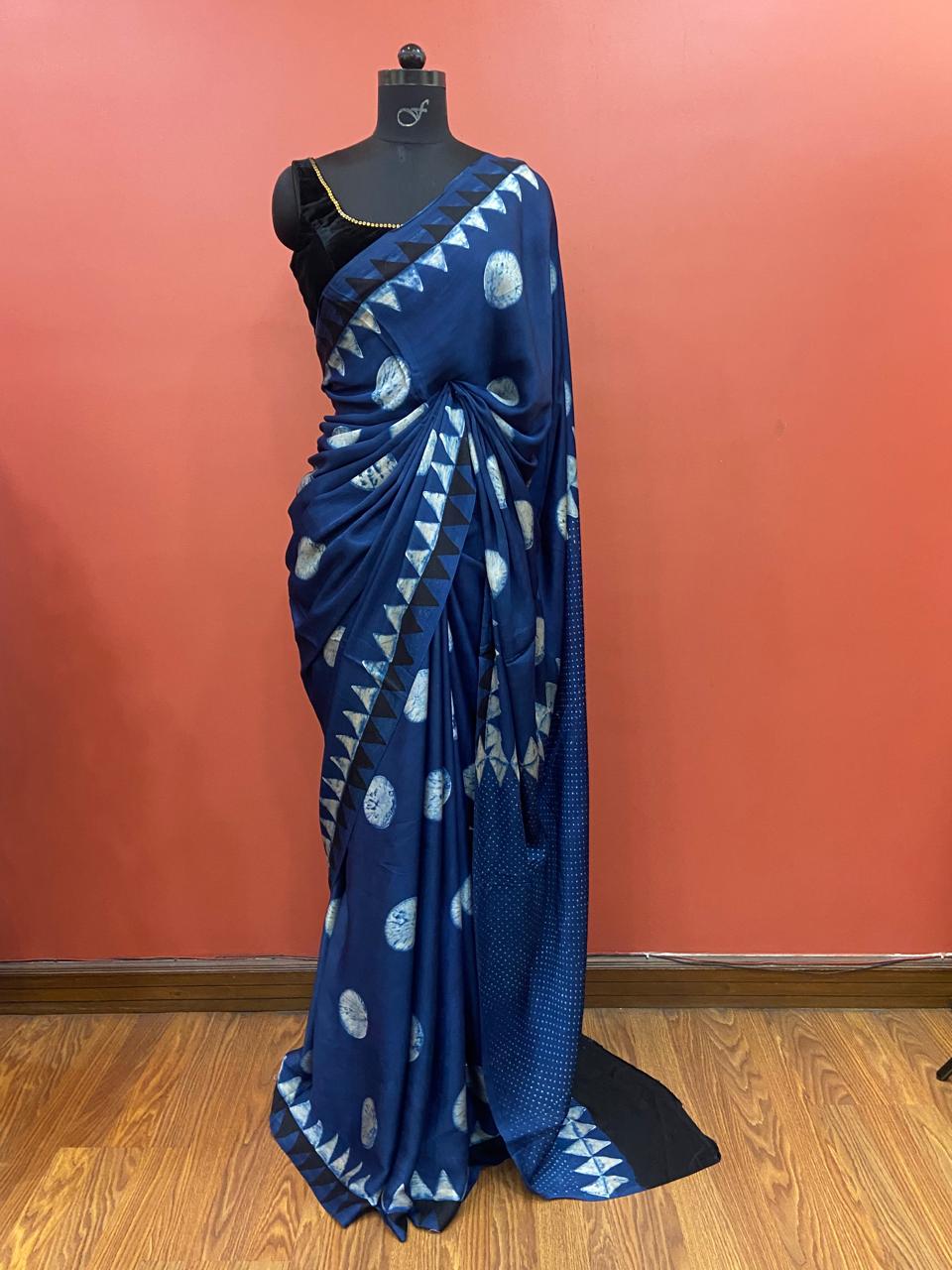MODAL AJARAKH SAREE