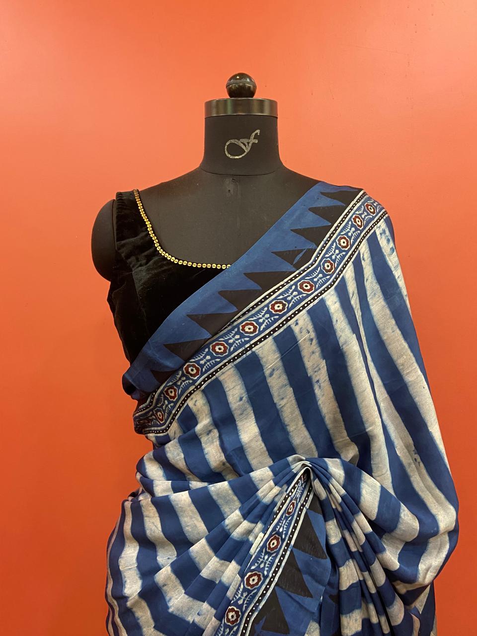 MODAL AJARAKH SAREE