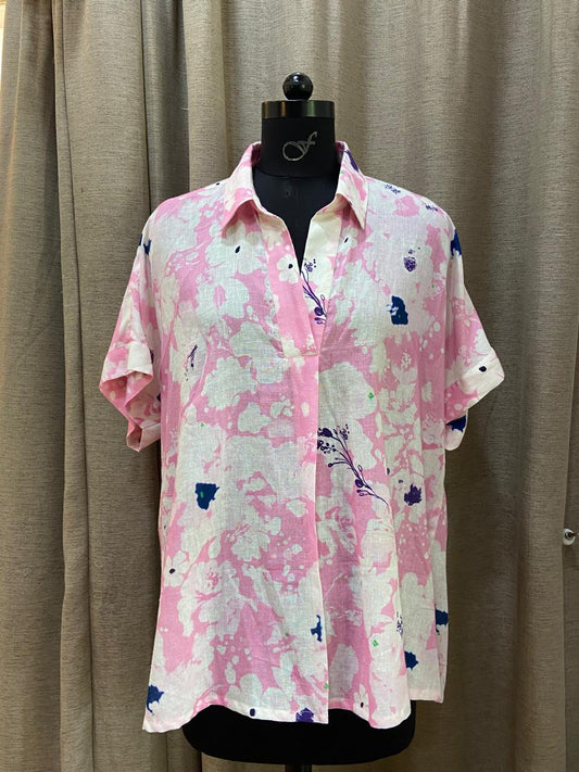 Cotton Long Shirt- Half Sleeves
