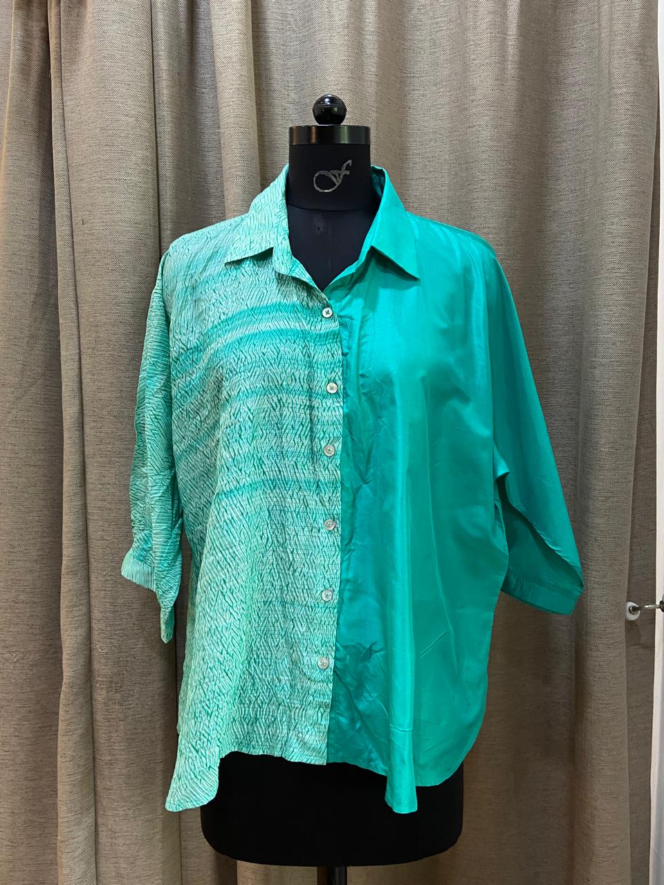 Shibori x Habutai Silk Shirt