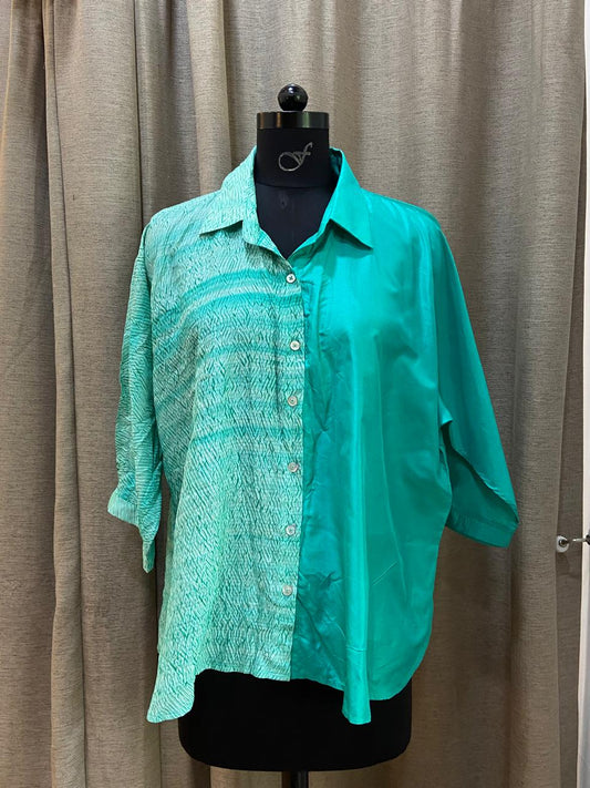 Shibori x Habutai Silk Shirt