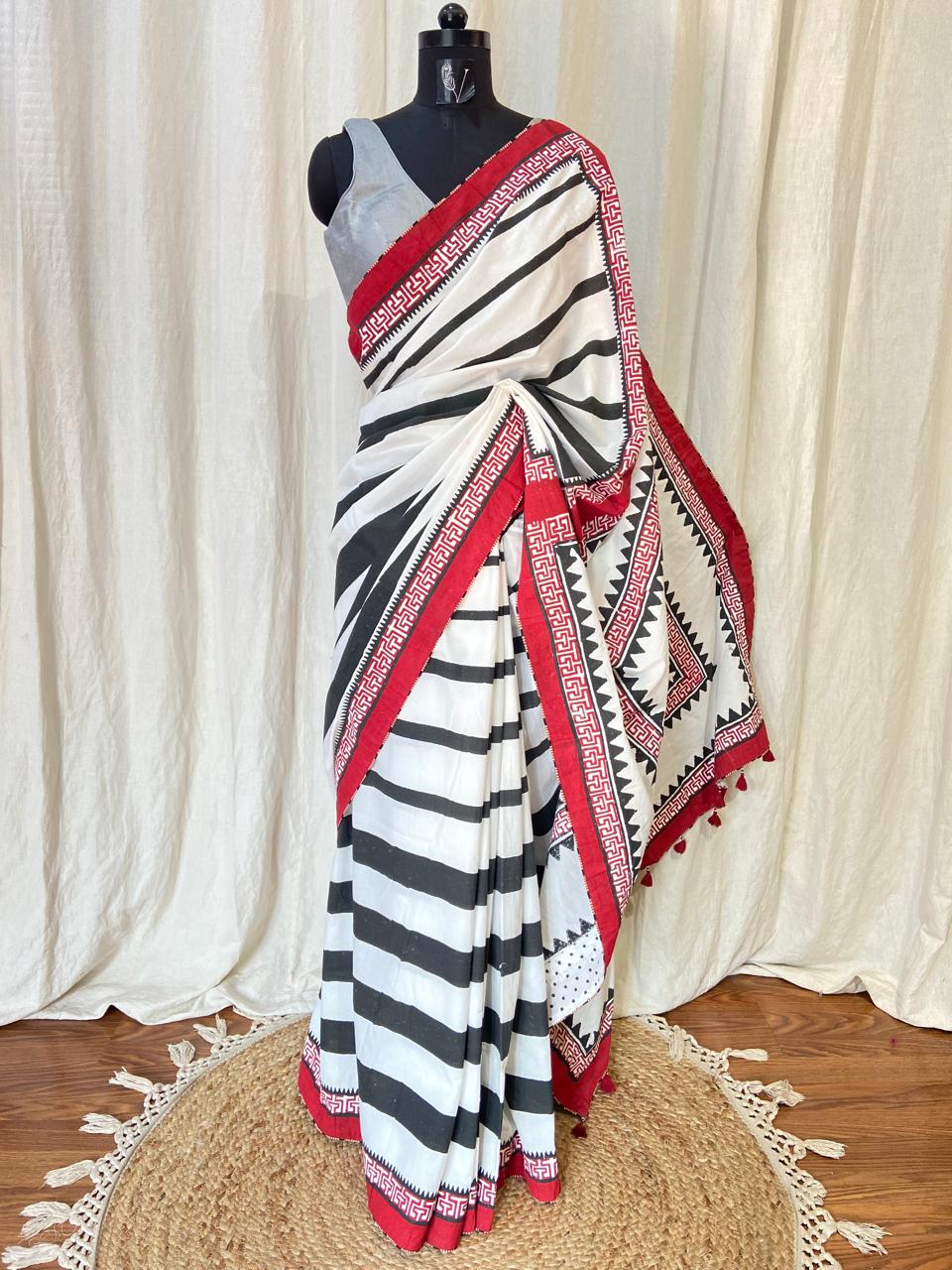 BLOCK PRINTED SAREE