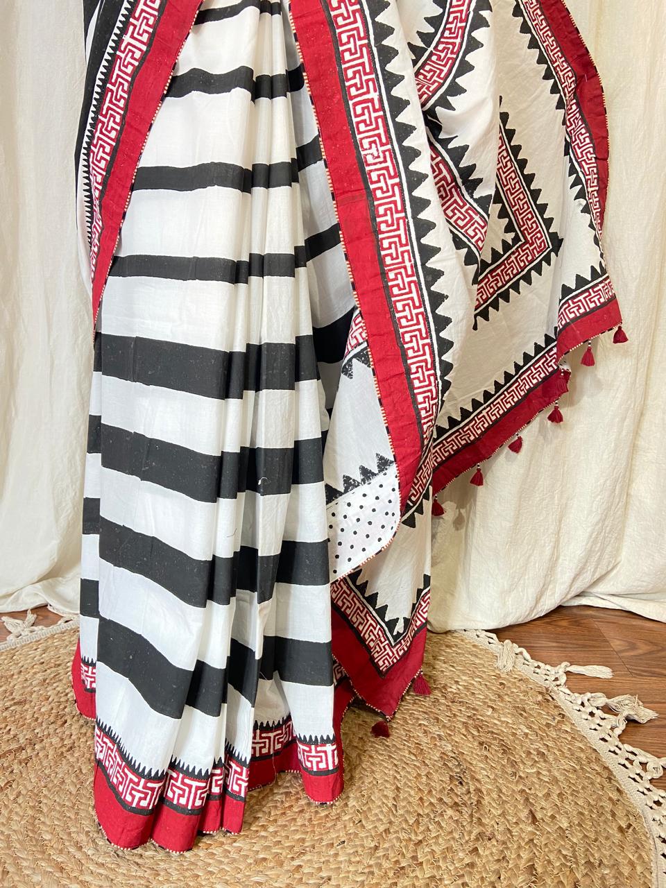 BLOCK PRINTED SAREE