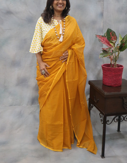 APRATA - MUSTARAD YELLOW SAREE